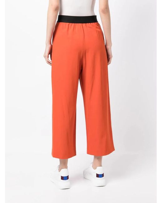 Stella McCartney Orange Straight-Leg Cropped Trousers