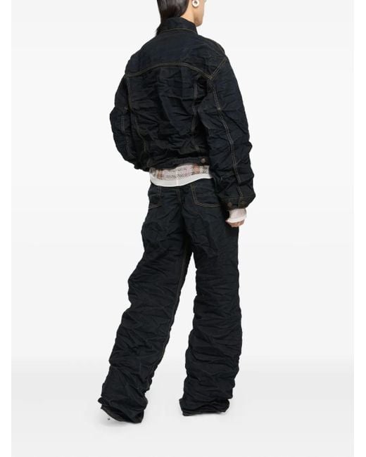 Acne Black Button-Closure Denim Jacket