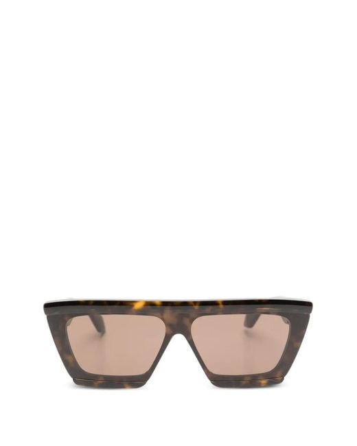 Alaïa Brown Lunettes De Soleil À Monture Géométrique