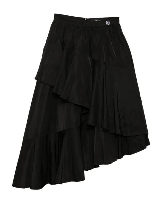 Karl Lagerfeld Black Voluminous Ruffle Skirt
