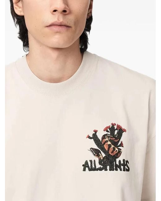 AllSaints Natural Cacti Graphic-Print T-Shirt for men