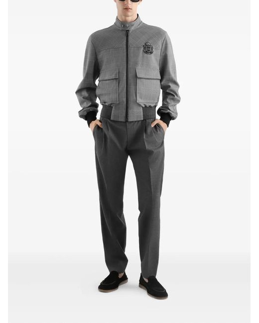 Dolce & Gabbana Gray Unlined Blouson Jacket for men