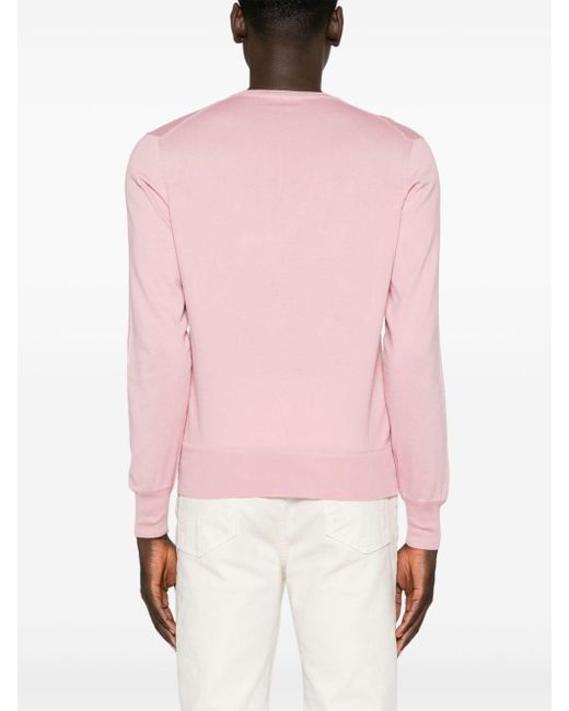 Tom Ford Pink Crew Neck Cotton Sweater - Men's - Cotton for men