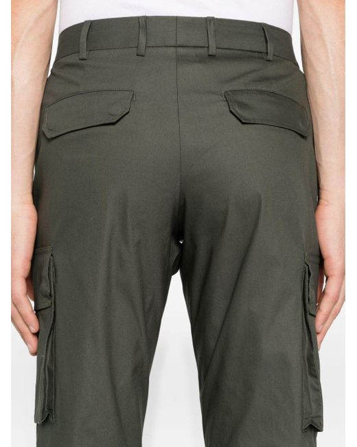 PT Torino Green Tapered-leg Cargo Trousers for men