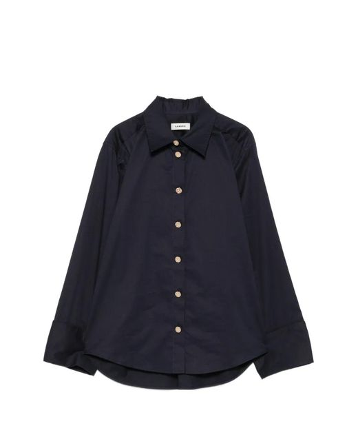 Sandro Blue Button-Fastening Long-Sleeve Shirt