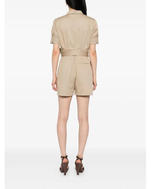 Elie Saab Natural Bestickter Jumpsuit