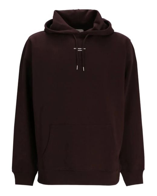 Drole de Monsieur Black Logo-Embroidered Hoodie for men