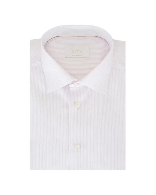 Eton of Sweden White Striped Dress Shirt for men