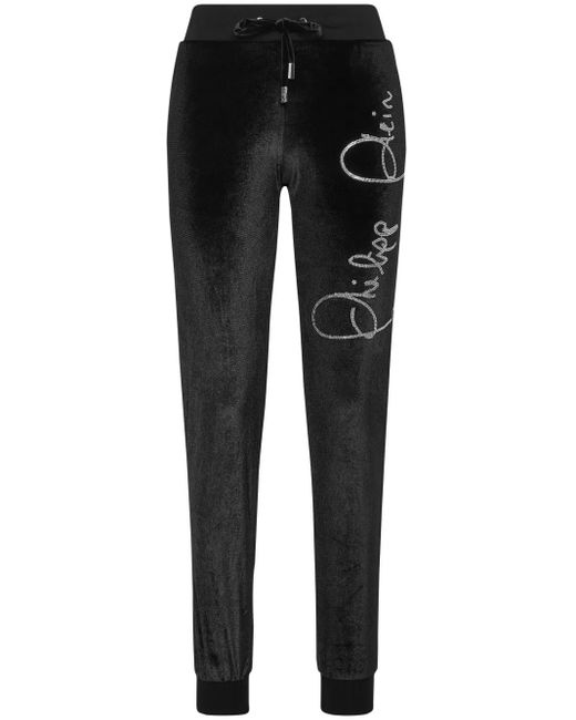 Philipp Plein Crystal Signature パンツ Black