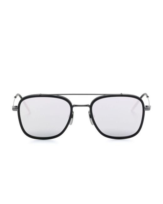 Thom Browne Black Pilot-frame Sunglasses for men