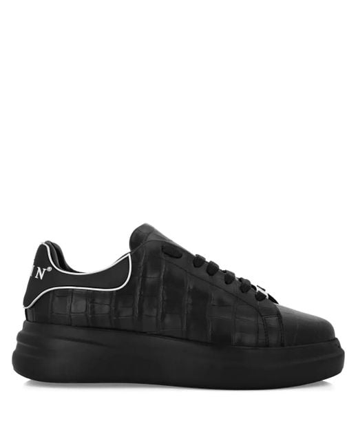 Sneakers Con Effetto Coccodrillo di Philipp Plein in Black