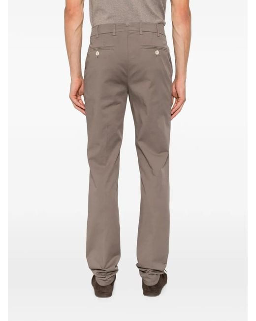 Brunello Cucinelli Gray Diagonal-Pocket Chinos for men