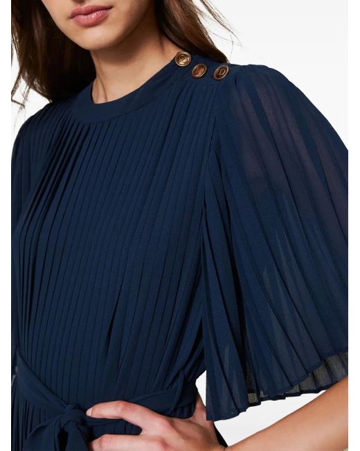 Twinset Blue Pleated Mini Dress