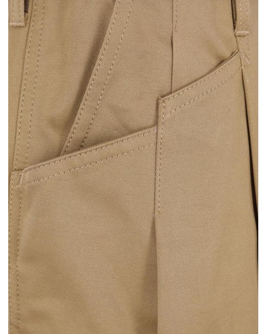 Sacai Natural Belted Pleated Trousers for men