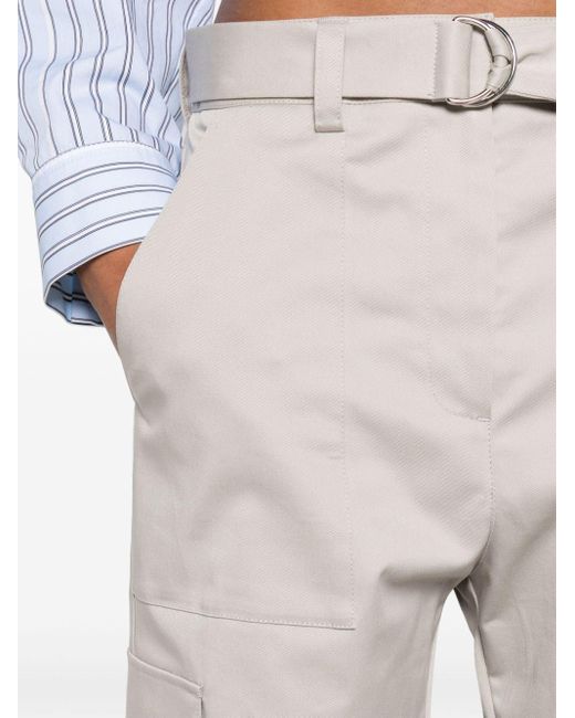 Pantalon cargo à taille ceinturée MSGM en coloris Natural