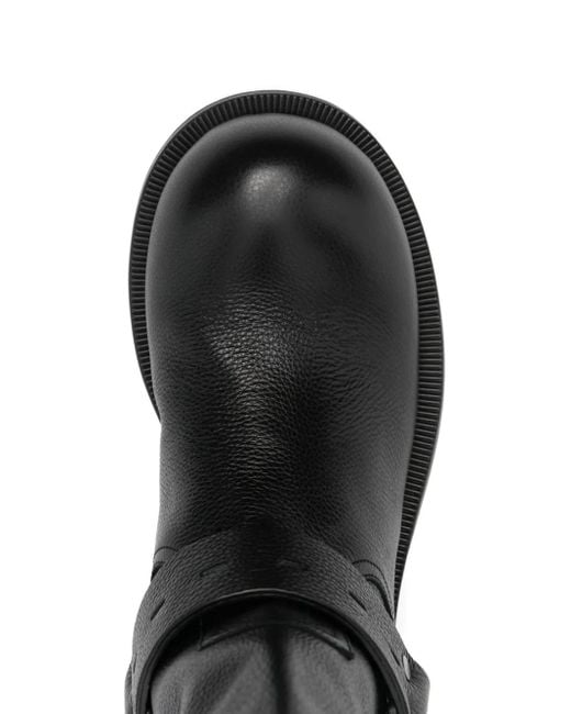 Martine Rose Black O-Ring Biker Boots
