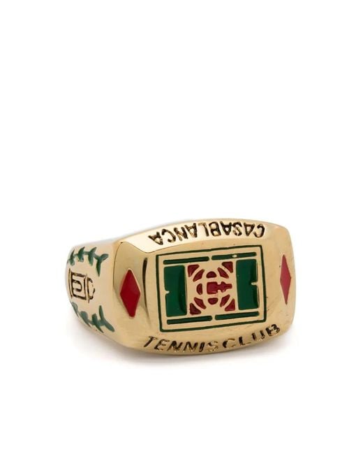 Casablanca Metallic Tennis Club Ring for men