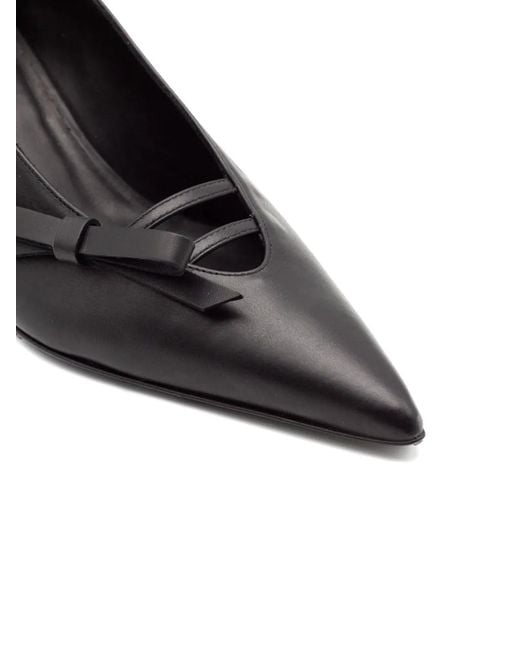 Gia Borghini Black Oli Bow-Detail Pumps