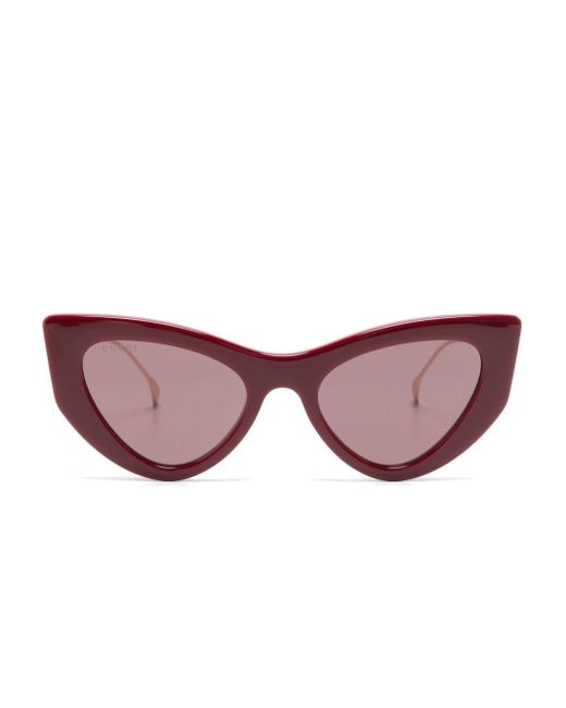 Gucci Red Double G Cat-eye Sunglasses