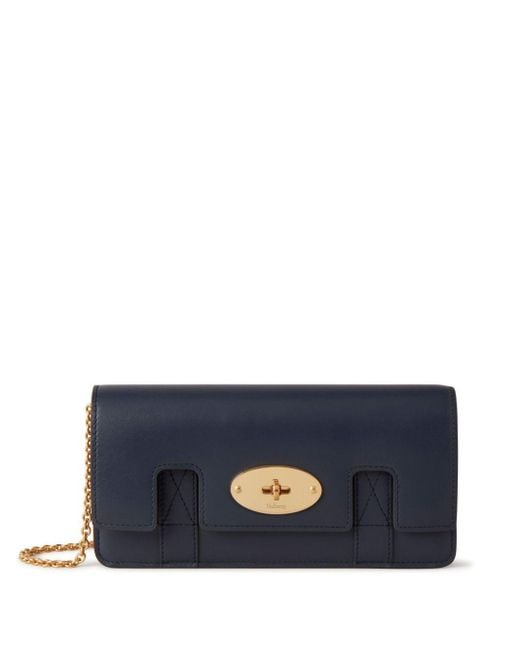 Mulberry Blue East West Bayswater Clutch
