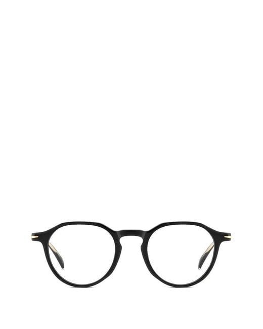 David Beckham Black Round-Frame Glasses