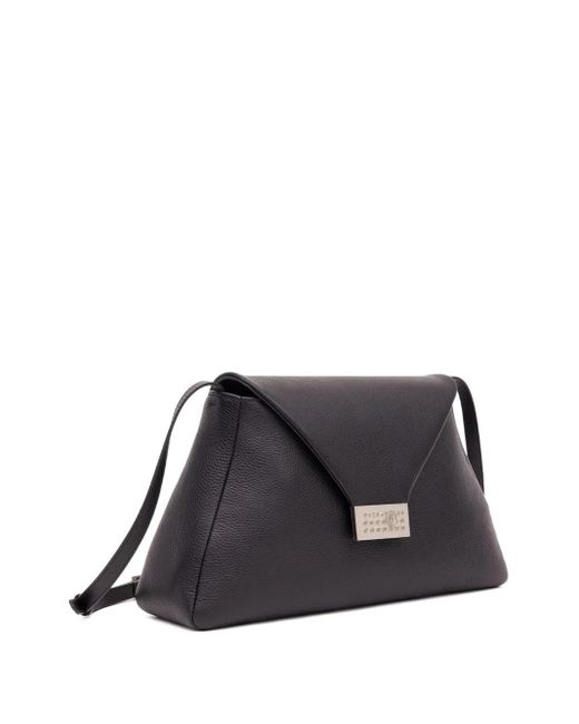 MM6 by Maison Margiela Black Leather Shoulder Bag