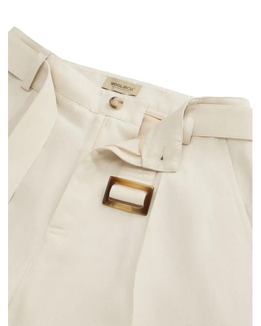 Woolrich White Straight-Leg Trousers