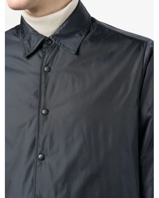 Aspesi Black Long-Slevees Padded Overshirt for men