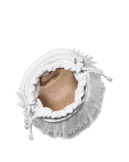 Michael Kors White Mini Ischia Bucket Bag