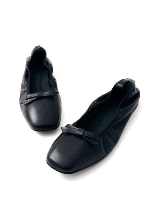 Alohas Freya Ballerina's Met Vierkante Neus En Strikdetail in het Blue