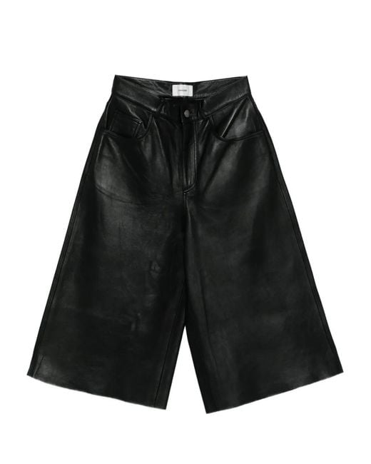 Haikure Leren Shorts in het Black