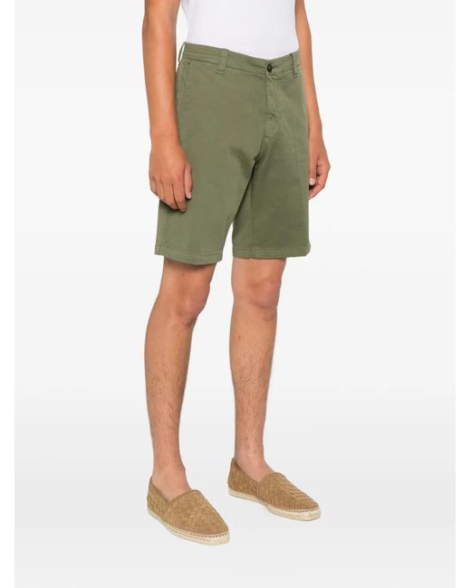 Roy Rogers Green Logo-Patch Shorts for men