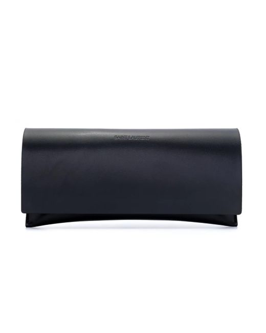 Saint Laurent Black Logo-Plaque Sunglasses