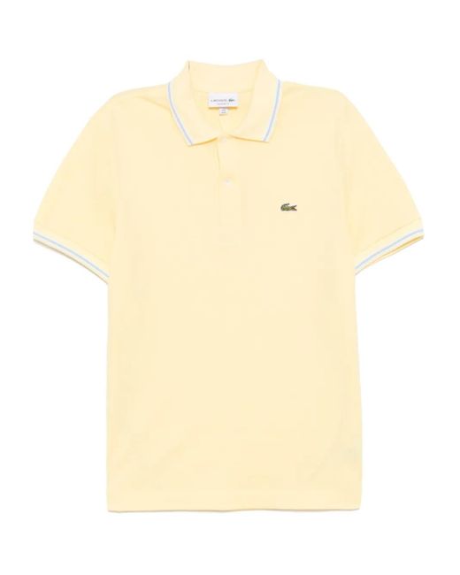 メンズ Lacoste コットン ポロシャツ Natural