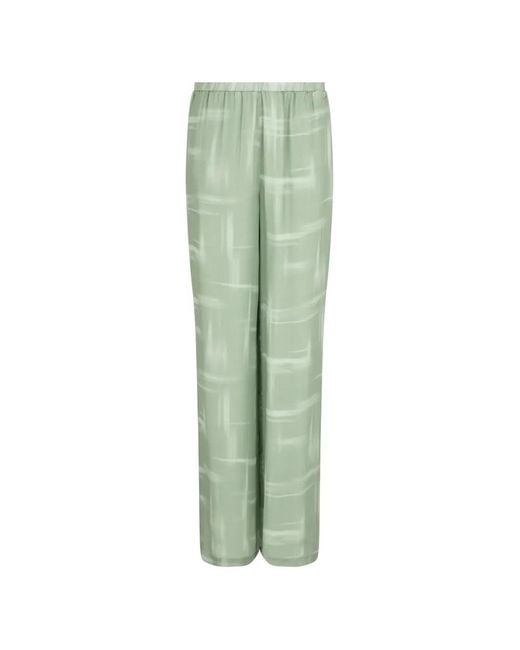 ARMANI EXCHANGE Green Wide-Leg Trousers