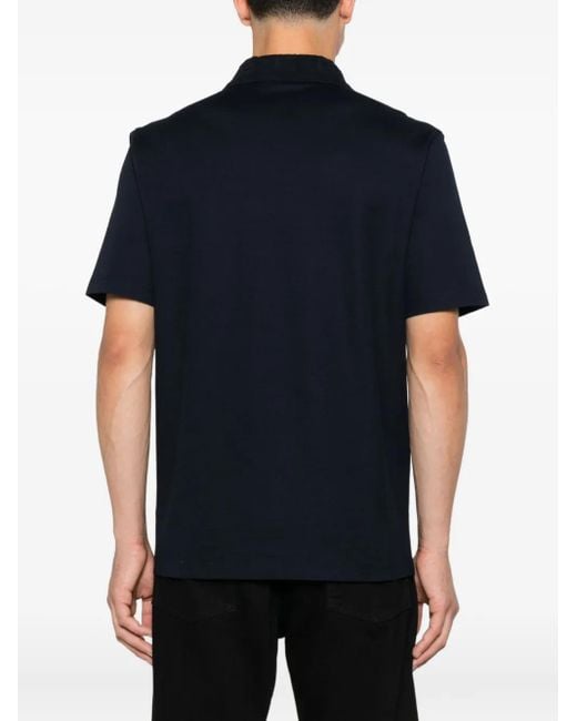 Ferragamo Black Logo-Plaque Polo Shirt for men