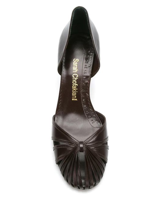 Leather Pumps di Sarah Chofakian in Brown