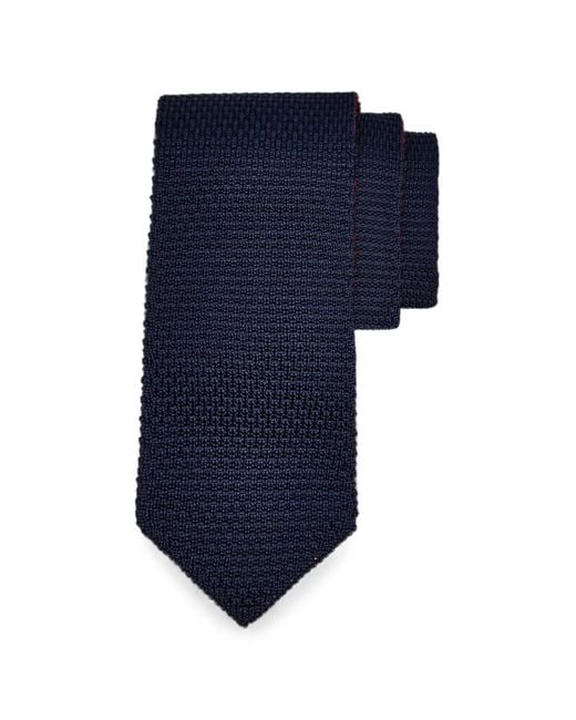 Ferragamo Blue Silk And Cashmere Tie for men