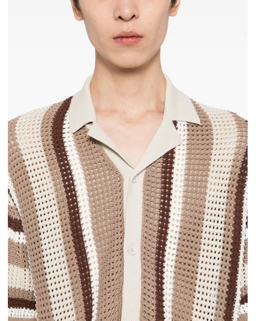 Raith Pink Dellamore Striped Shirt for men