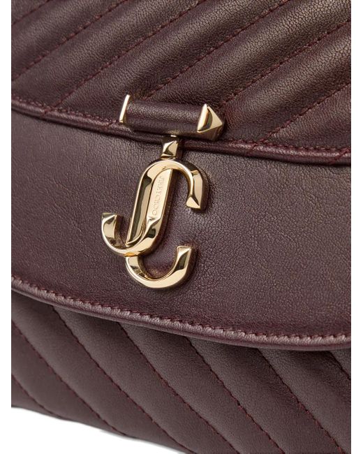 Jimmy Choo Purple Curve Quilted Shoulder Bag