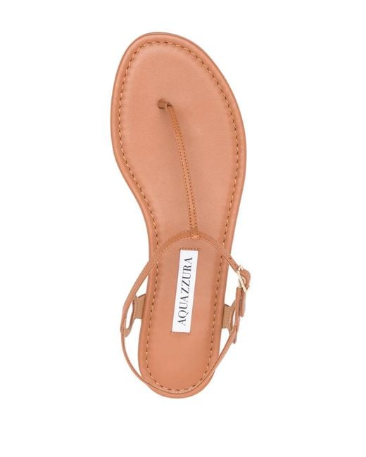 Aquazzura Brown Almost Bare Flat Sandals