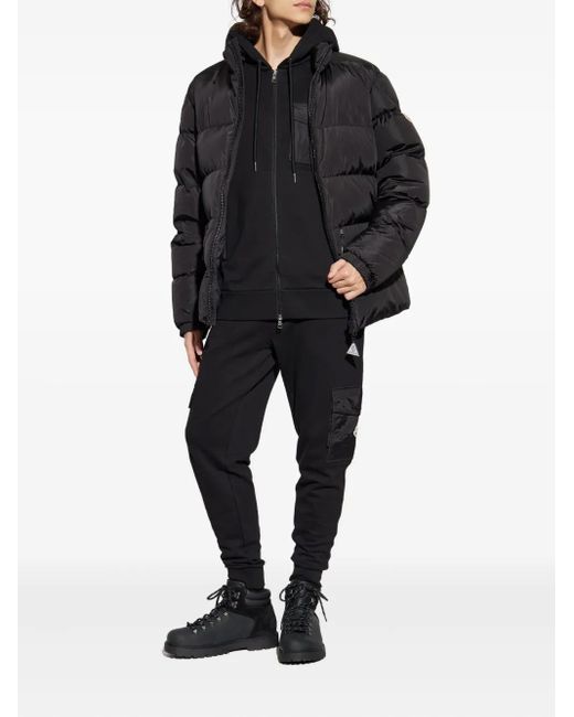 Moncler Black Logo-Patch Track Pants for men