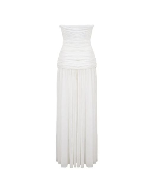 retroféte White Adele Strapless Maxi Dress