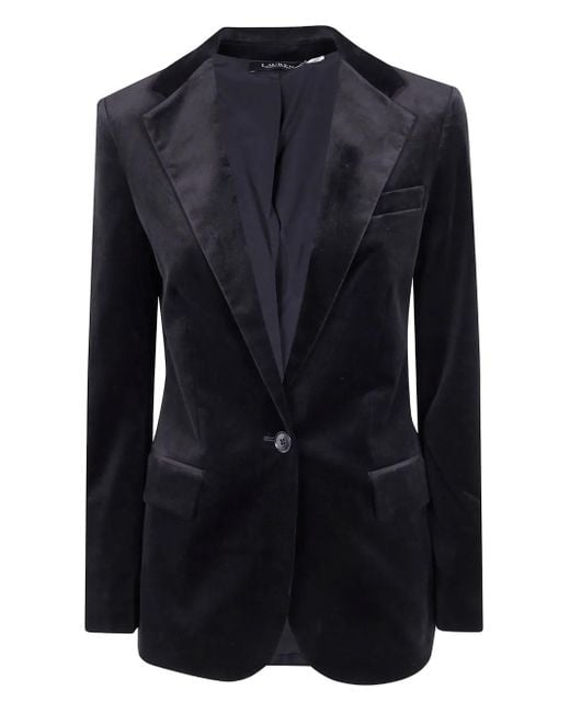 Ralph Lauren Blue Einreihiges Sakko aus Samt