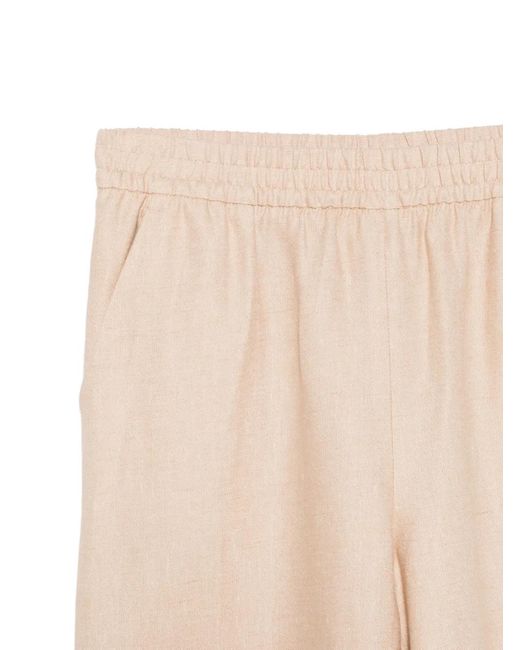 Eleventy White Elasticated Trousers