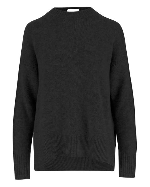 Allude Black Cashmere Crew-Neck Sweater