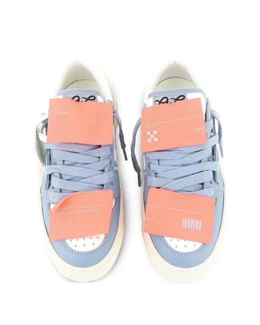 Off-White c/o Virgil Abloh Blue 3.0 Off Court Logo-Patch Sneakers