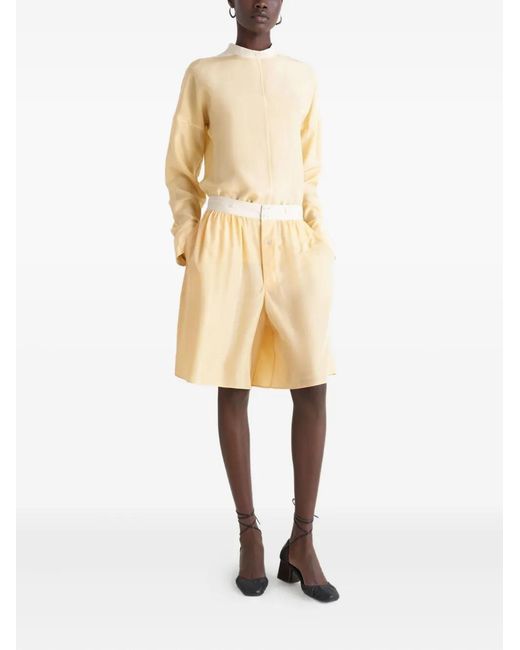 Lemaire Natural Buttoned Long-Sleeve Blouse