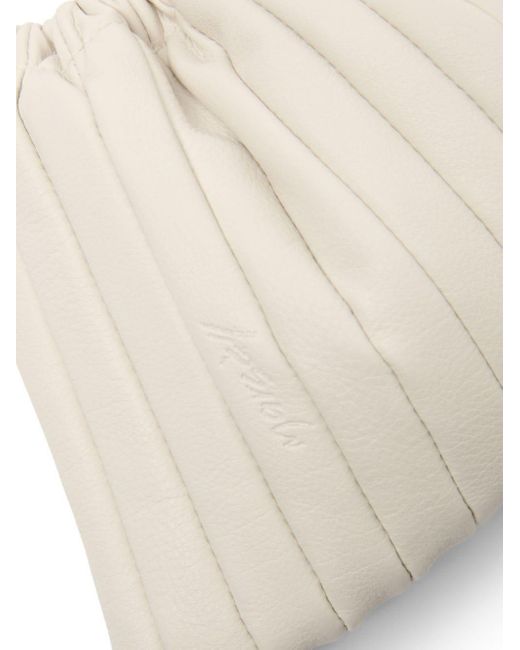 Marsèll White Arriccio Leather Clutch Bag