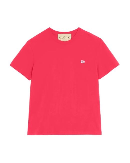 T-Shirt À Patch Vlogo Valentino Garavani pour homme en coloris Pink